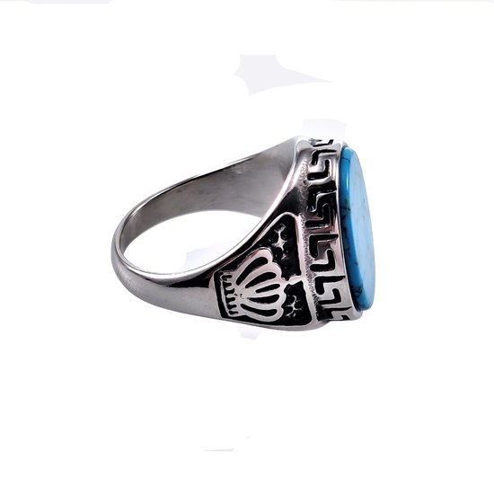 Heren Ring Zegelring met Steen 925 Sterling Zilver massief vierkant hoekig gepolijst glanzend handgemaakt | mannensieraden uit Duitsland met geschenkdoos (Tijgeroog bruin, 60 (19.1