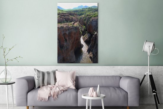 Bourke's Luck Nids de poule au Blyde River Canyon en Afrique Toile 80x120 cm - Tirage photo sur toile (Décoration murale salon / chambre)