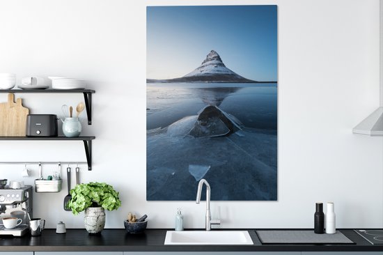 La montagne Kirkjufell à Snaefellsnes en Islande Toile 80x120 cm - Tirage photo sur toile (Décoration murale salon / chambre)