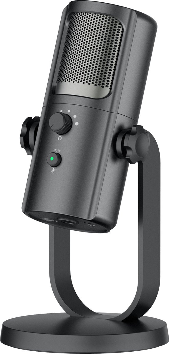For-ce USB condensor microfoon - Statief - Geschikt voor streamen en karaoke - 4 opname patronen