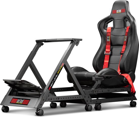 Next Level Racing GT Track Cockpit – Racestoel – Compatibel met Logitech G29/G920, Thrustmaster & Fanatec
