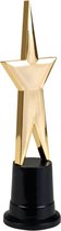 Star award prijs met gouden ster 22 cm - Van plastic - Feestartikelen - Awards/sportprijzen