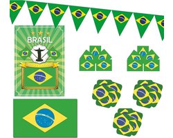Feestartikelen Brazilie versiering - pakket - Braziliaanse feestversiering