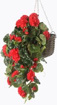 Plante artificielle à suspendre géranium rouge 70 cm - Plantes artificielles / fausses plantes - Plantes à suspendre
