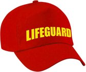 Verkleed pet Lifeguard - rood - voor volwassenen - strandwacht cap - reddingsbrigade baseball cap - carnaval / kostuum
