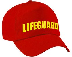 Verkleed pet Lifeguard - rood - voor volwassenen - strandwacht cap - reddingsbrigade baseball cap - carnaval / kostuum