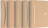 Script spirale Oxford Touareg , 180 pages, pi A5, quadrillé 5 mm, couleurs assorties 5 pièces