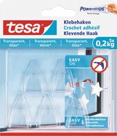 Crochet adhésif Tesa transparent 0.2kg | 10 pièces