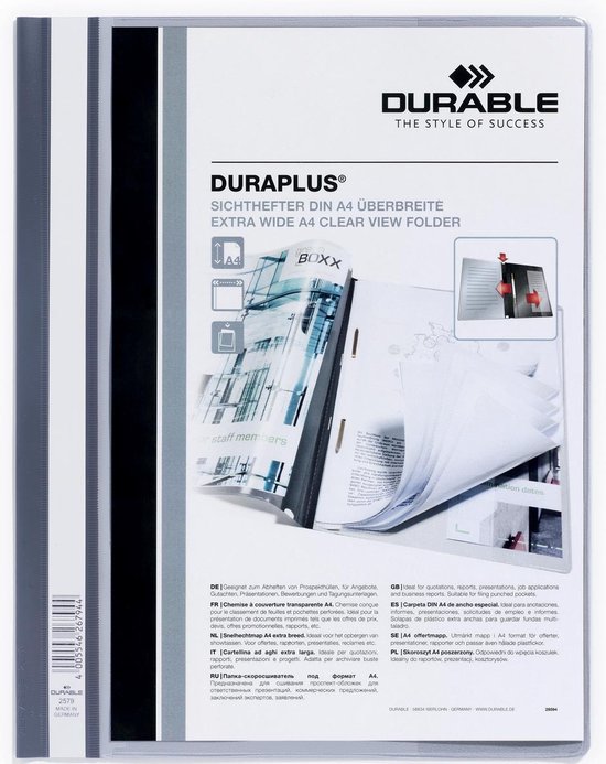 Offertemap durable duraplus 2579 grijs | Omdoos a 25 stuk | 25 stuks