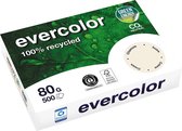 Clairefontaine Evercolor, papier recyclé coloré, A4, 80 g, 500 feuilles, ivoire 5 pièces