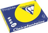 Clairefontaine Trophée Intens, gekleurd papier, A3, 80 g, 500 vel, zonnegeel 5 stuks