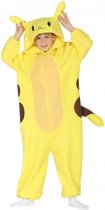Gele cartoon chinchilla onesie voor kinderen 110/116
