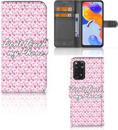 Bookcase Xiaomi Redmi Note 11 Pro 5G/4G Hoesje Flowers Pink DTMP