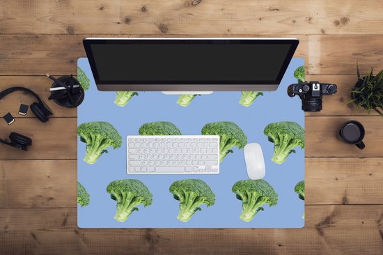 Tapis de souris XXL - Sous-main - Tapis de bureau - Légumes - Brocoli - Motifs - 80x60 cm - Tapis de souris XXL