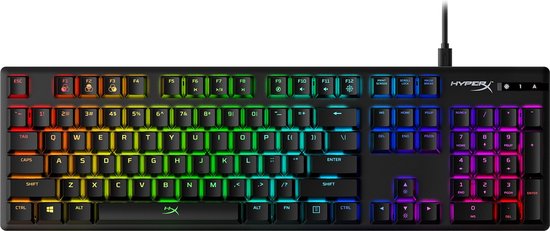 HyperX Alloy Origins - RGB Mechanisch Gaming Toetsenbord - QWERTY - HyperX Aqua Switch