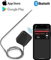 BotsBats - Digitale BBQ Thermometer - Draadloze Vleesthermometer - Bluetooth Met App - Batterij Inbegrepen - Kernthermometer Draadloos - Barbeque en Keuken accessoires - Cadeau tip voor mannen - Vaderdag Geschenk