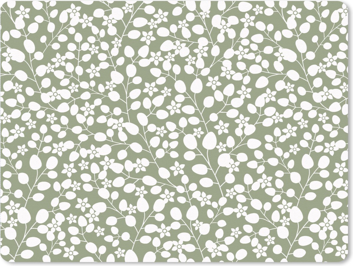 Muismat XXL 80x60 cm - Bureau onderlegger - Bureau mat Bloemen - Patronen - Planten - Bureaumat - Gaming mousepad xl - Bureaulegger groot - Computer deskmat