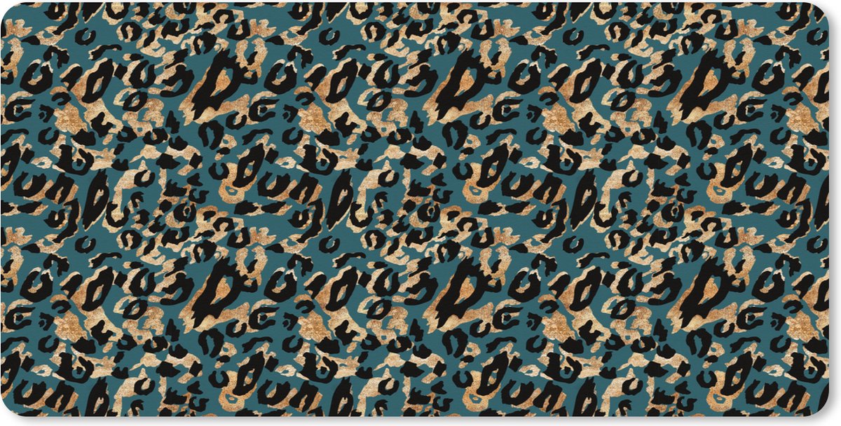 Muismat XXL 120x60 cm - Bureau onderlegger - Bureau mat Panter - Luxe - Patronen - Bureaumat - Gaming mousepad xl - Bureaulegger groot - Computer deskmat