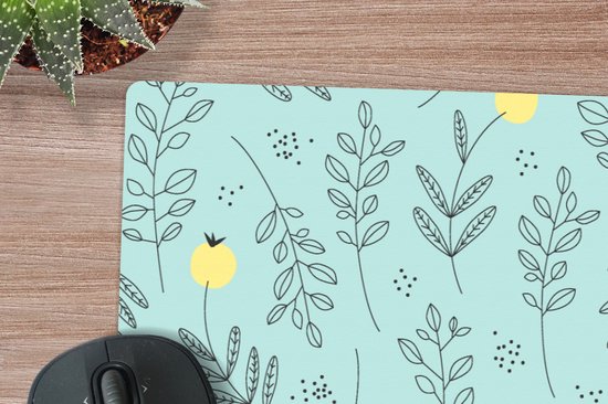 Muismat XXL 120x60 cm - Bureau onderlegger - Bureau mat Patronen - Zaad - Planten - Bureaumat - Gaming mousepad xl - Bureaulegger groot - Computer deskmat