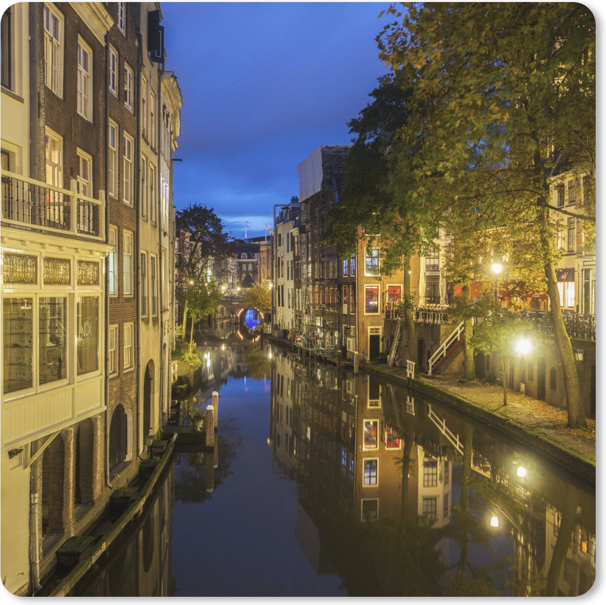 Muismat XXL 40x40 cm - Bureau onderlegger - Bureau mat Kanaal - Utrecht - Nederland - Bureaumat - Gaming mousepad xl - Bureaulegger groot - Computer deskmat