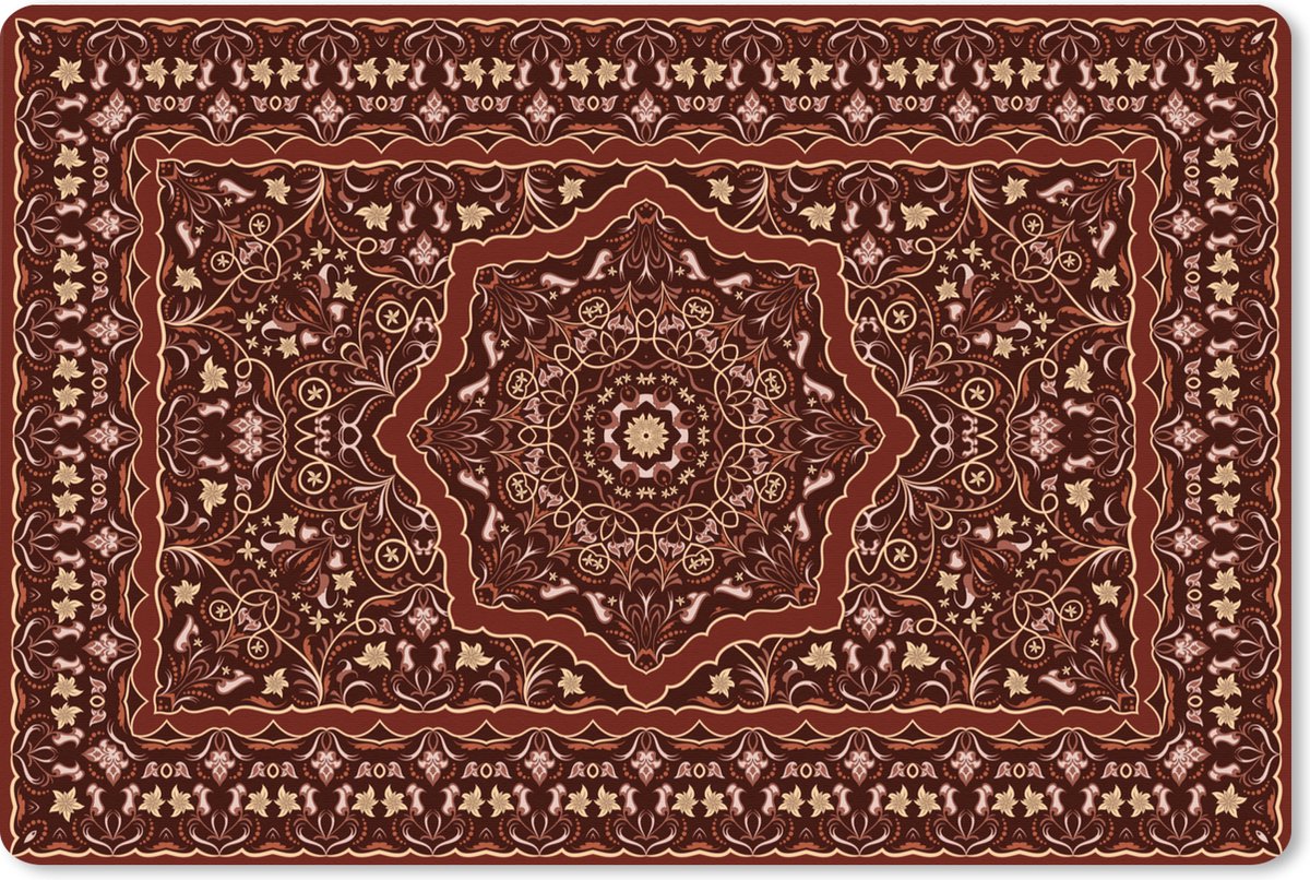 Muismat XXL 90x60 cm - Bureau onderlegger - Bureau mat Perzisch Tapijt - Kleed - Mandala - Bureaumat - Gaming mousepad xl - Bureaulegger groot - Computer deskmat