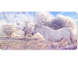 Muismat XXL - Bureau onderlegger - Bureau mat - Samengesteld fantasiebeeld van een eenhoorn - 80x40 cm - XXL muismat