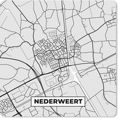 Muismat XXL - Bureau onderlegger - Bureau mat - Stadskaart - Nederweert - Grijs - Wit - 40x40 cm - XXL muismat