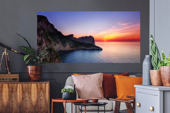 Stickers muraux - Sticker Foil - Mer - Rocher - Berg - Nature - 160x80 cm - Film Adhésif - Stickers muraux Chambre Enfant - Papier Peint Auto Adhésif