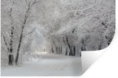 Stickers muraux - Arbres - Neige - Hiver - 60x40 cm - Feuille adhésive