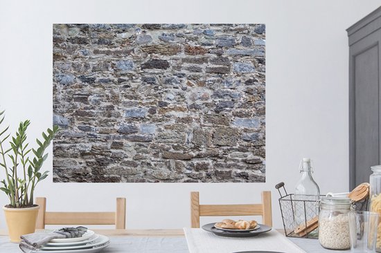 Muurstickers - Sticker Folie - Keien - Vintage - Muur - 120x90 cm - Plakfolie - Muurstickers Kinderkamer - Zelfklevend Behang - Zelfklevend behangpapier - Stickerfolie