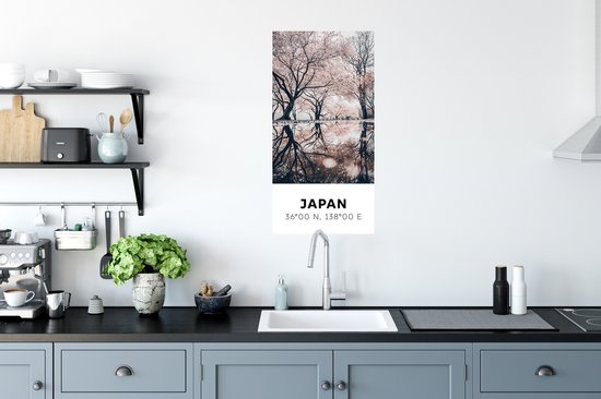 Stickers Stickers muraux - Japon - Sakura - Printemps - Rose - 40x80 cm - Feuille adhésive