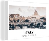 Canvas Schilderij Rome - Skyline - Italië - Zomer - 30x20 cm - Wanddecoratie