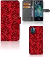 GSM Hoesje Nokia G11 | G21 Mobiel Bookcase Red Roses