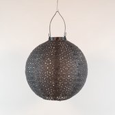 Anna's Collection - Solar lampion 25 cm grijs/marrakesh