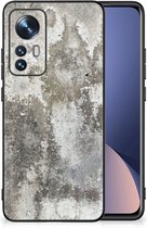 Telefoon Hoesje Xiaomi 12 | 12X Hoesje met Zwarte rand Beton