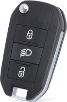 Autosleutelbehuizing - sleutelbehuizing auto - sleutel - Autosleutel geschikt voor: Peugeot - Citroen 3 Knops smart sleutel