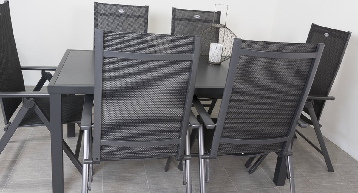 Hartman Napoli/Alma 160 cm 7-piece adjustable garden dining set