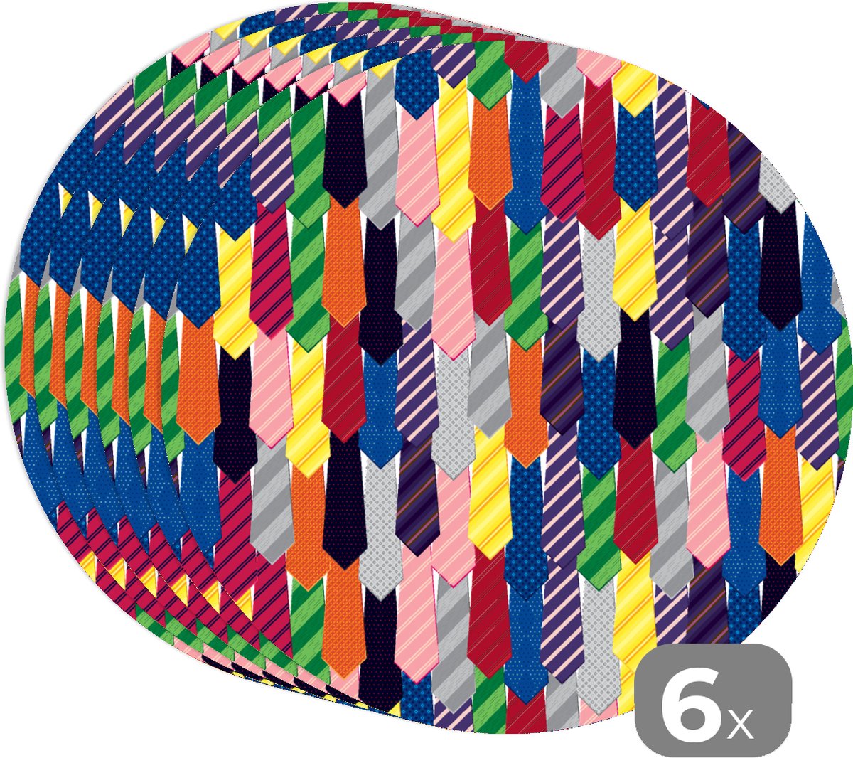 Famibay Sets de Table Doré Plastique Set de Table Rond Anti Chaleur Napperon de