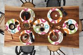 Ronde placemats - Onderlegger - Placemats rond - Tiener - Donut - Patroon - 10 stuks