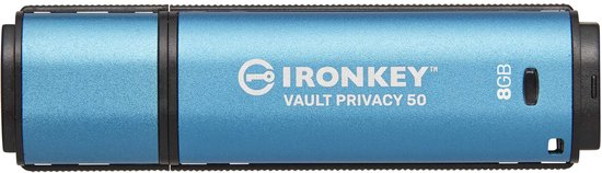 IronKey Vault Privacy 50 - secure USB flash drive 8 GB - Blauw