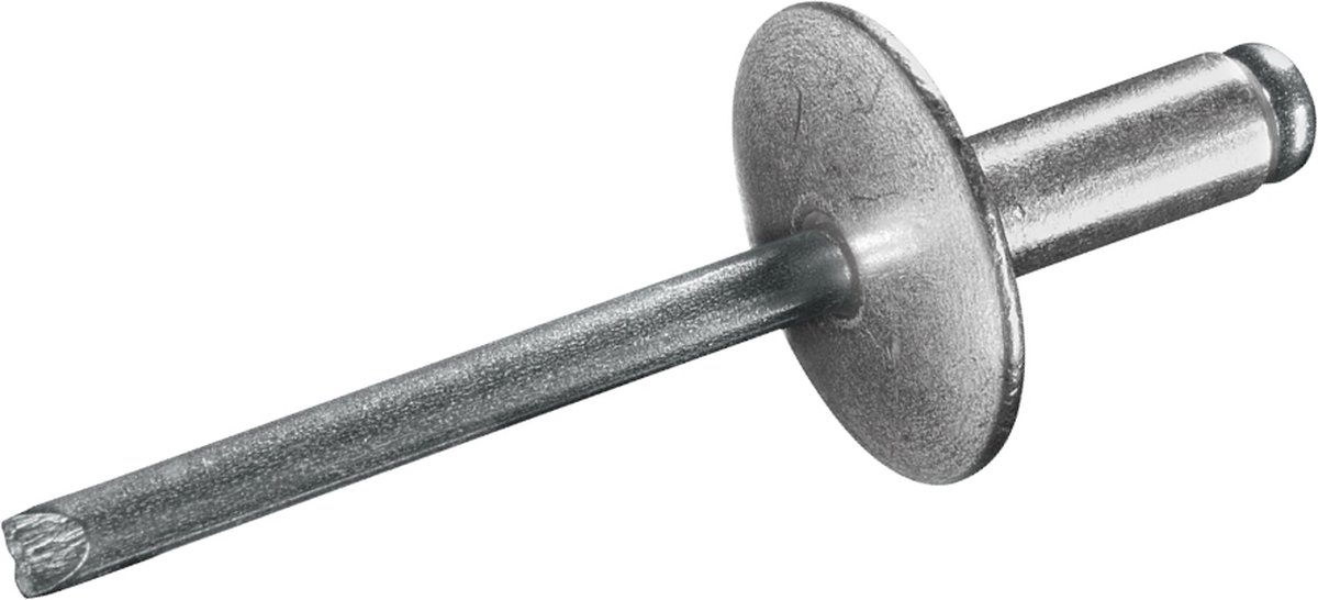 GOEBEL® - 250 x Blindklinknagels (Ø x L) 4,8 x 18 mm - Alu Aluminium AlMG 3,5 / Staal verzinkt - Grote kop - STANDARD - 7371148180 - Popnagel