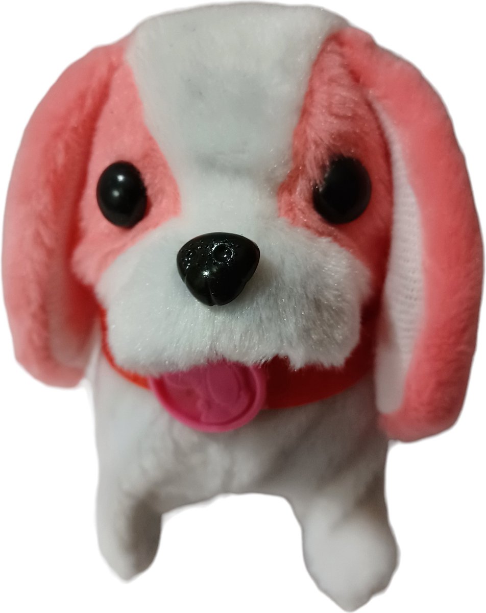 Puppy met geluid- schattig speelgoed hondje blaft en loopt Rose oren - Merkloos
