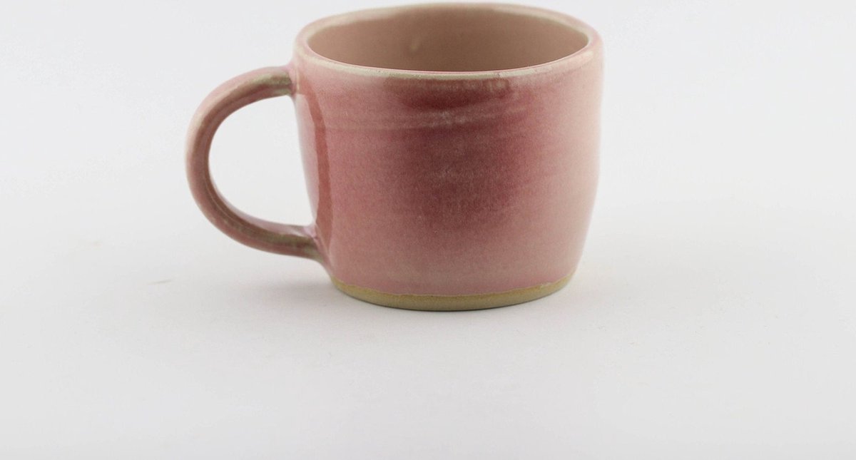 Dobro Pottery - Handgemaakte Mok - 200ml - Roze - Grote Mok - Koffiemok - Koffiebeker - Theekopje - Koffiekopje