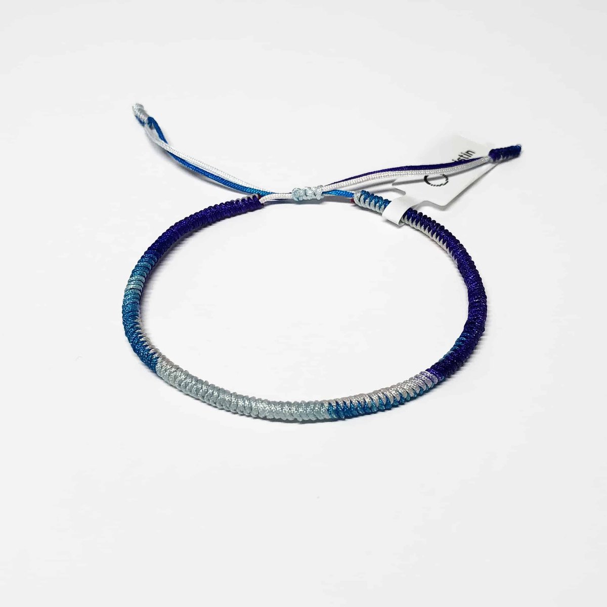 Wristin - Tibetaanse armband verloop paars/blauw/wit