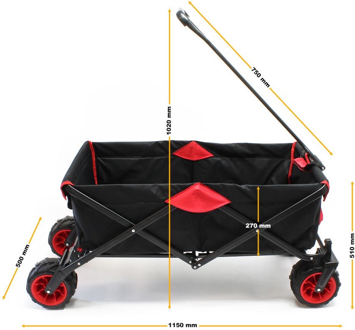 Pejevir Chariot Plateforme Pliable, Chariot de Transport Max.150kg