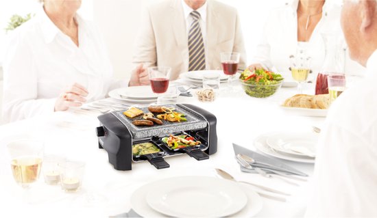 Princess Gourmetstel 162810 - Raclette Steengrill Party - 4 personen - 21 x 21 cm - Regelbare thermostaat - 600W - PFAS Vrij — afbeelding 5