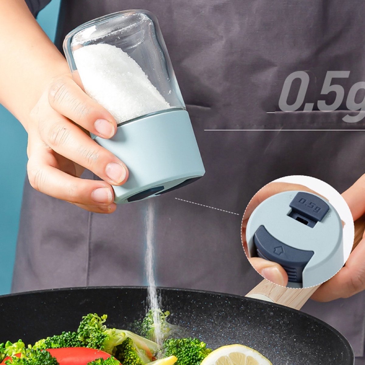 Zoutdispenser - 6 inch kruidenshaker voor koken, bakken met
