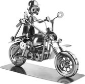 BRUBAKER Schroef Man Motorrijder - Handgemaakte IJzer Figuur Metal Man - Metalen Figuur Gift voor Motorfiets Fans