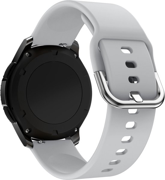 Bracelet en Siliconen (gris clair), adapté aux modèles Huawei : Watch GT (42 & 46 mm) GT2 (46 mm), GT 2E, GT 3 (46 mm), GT 3 Active (46 mm), GT Runner, Watch 3, Regarder 3 Pro