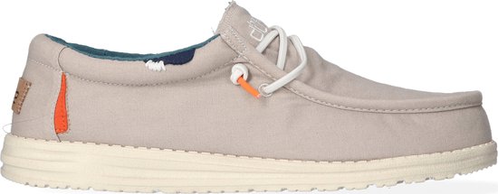 HEYDUDE Wally Washed Mocassins Homme Gris Fumé | Gris | Toile | Taille 41